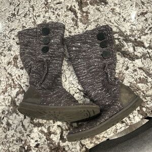 UGG Charcoal Knit Button Women's Boots